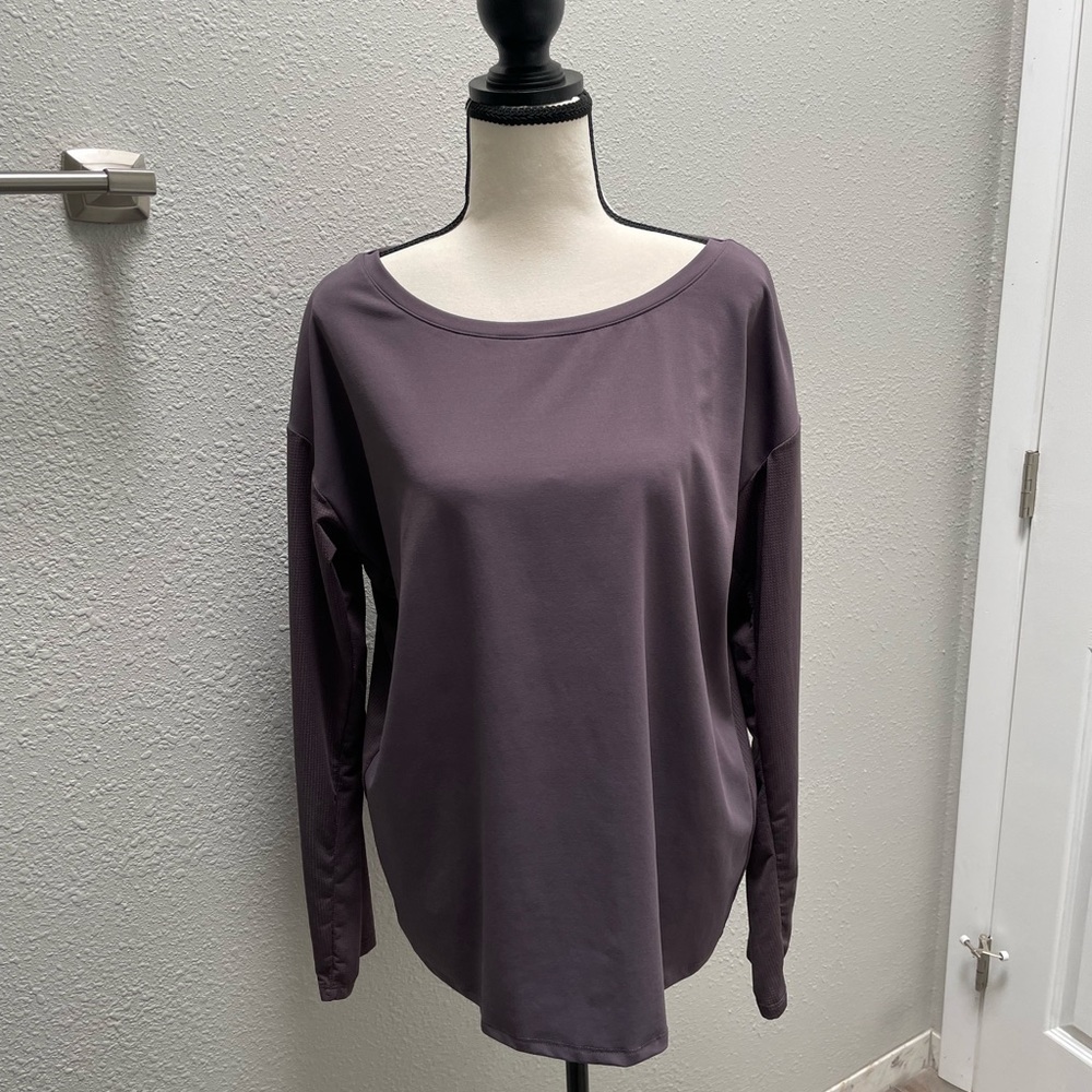 Fabletics Yoga Top - Size L - Eggplant/Purple - EUC